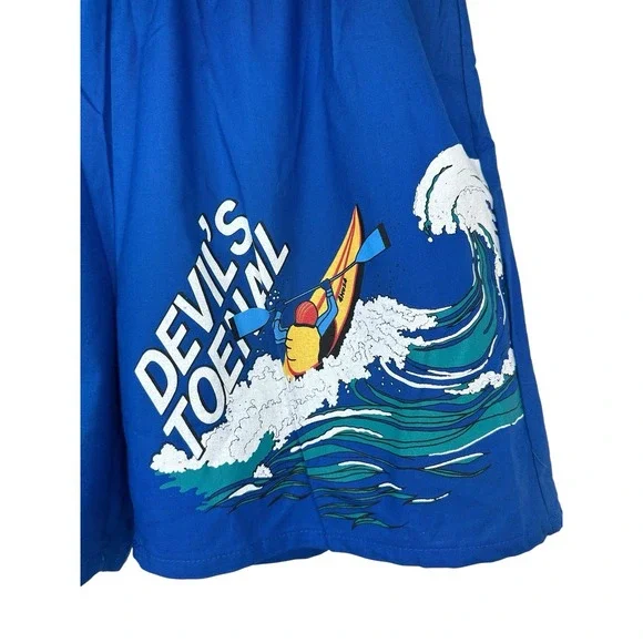 Vtg Adidas Devil's Toenail Kayaking Amuza River Swim Shorts XL 80's Small - Picture 3 of 7